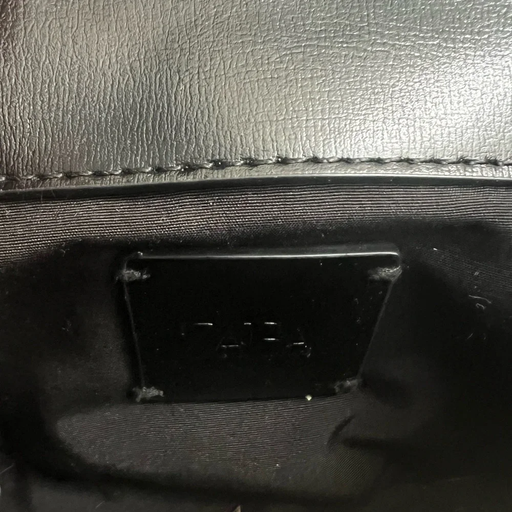 Zara Double Strap Crossbody Bag in black. - Picture 9 of 10